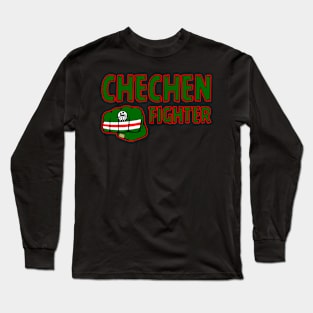 Chechen Fighter, Chechnya Fighter, Chechnya Flag, Chechnya Long Sleeve T-Shirt